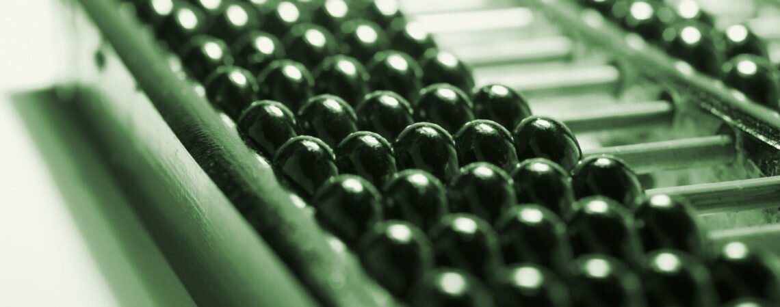 Close Up of Abacus in Green Tone